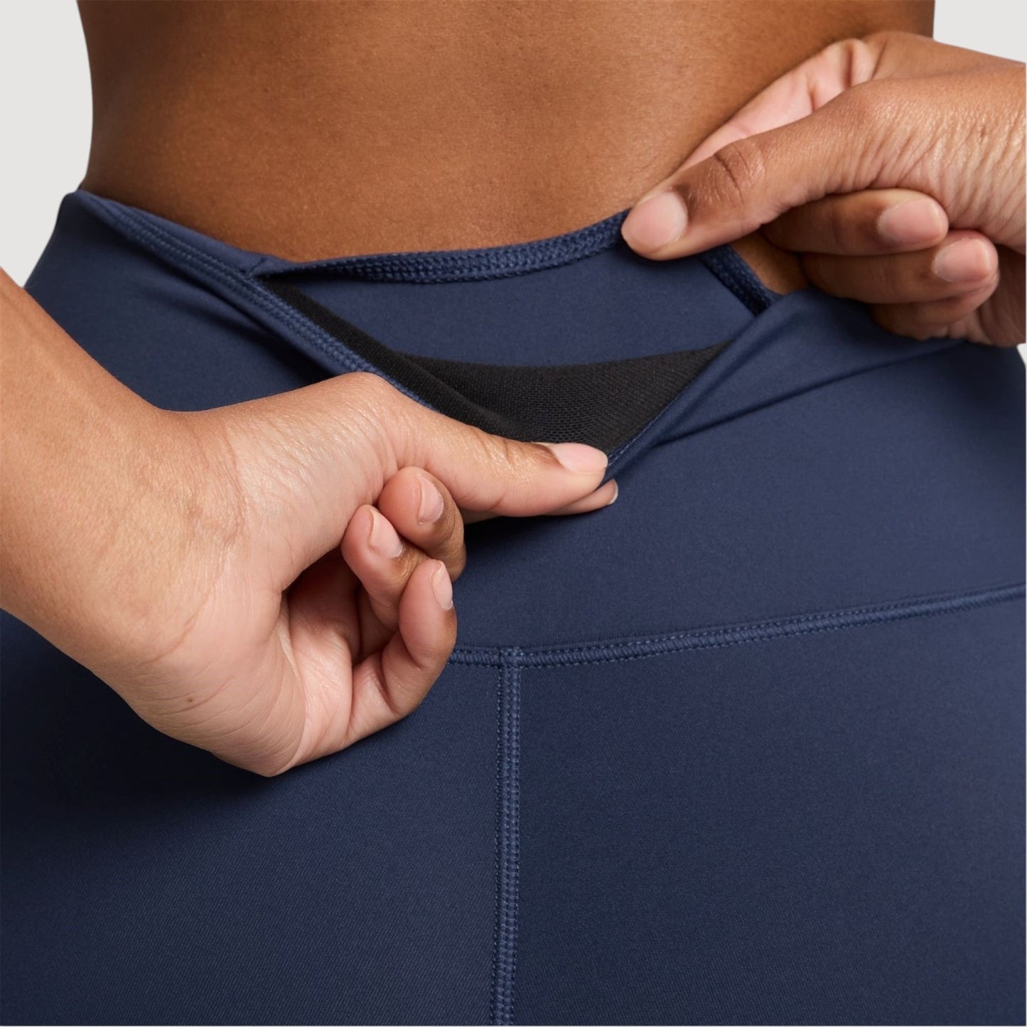 Women's High Rise Training Leggings 7/8 - Pure Black / Yellow