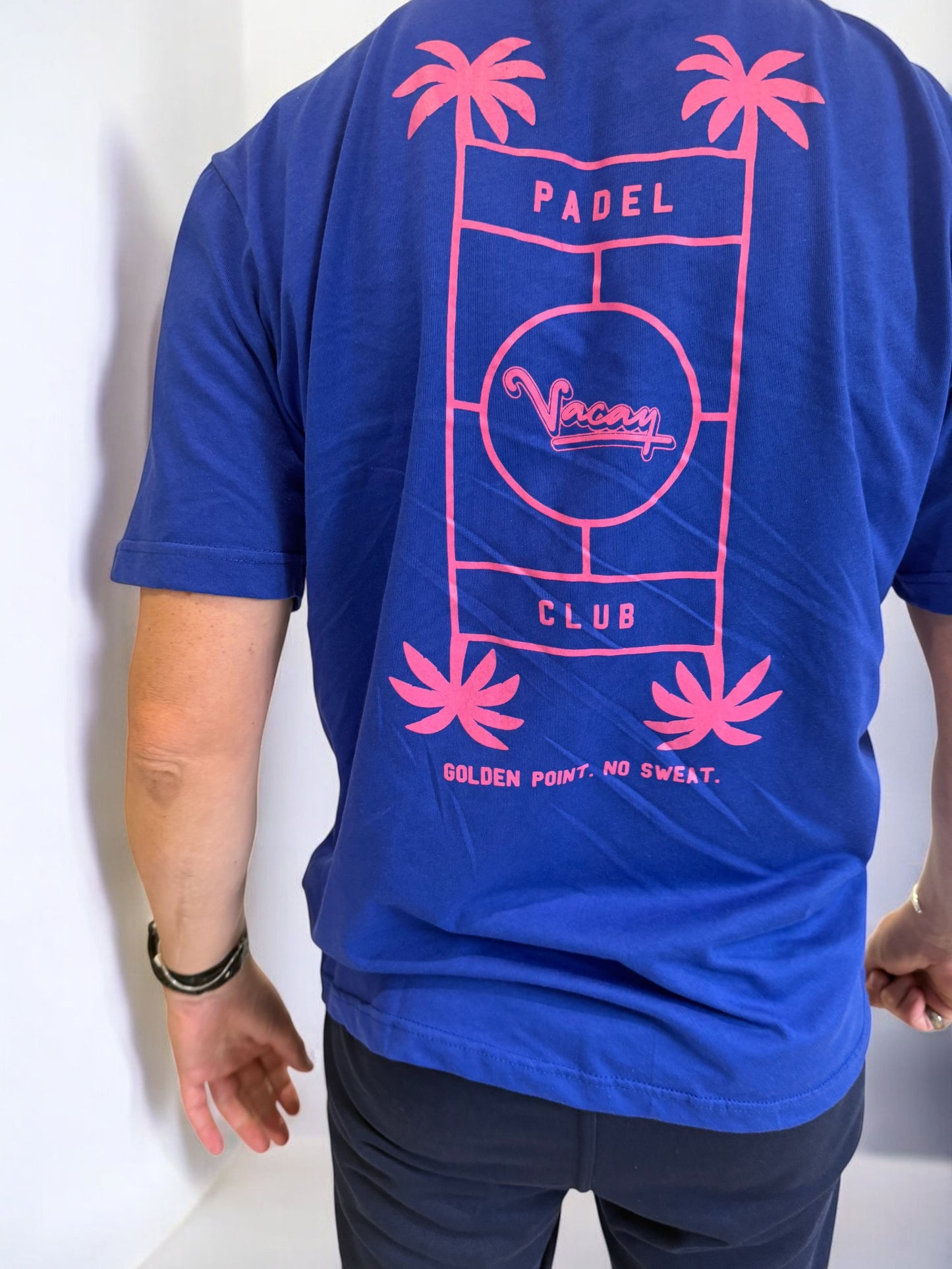 GOLDEN POINT PADEL T-SHIRT - UNISEX - COBALT BLUE