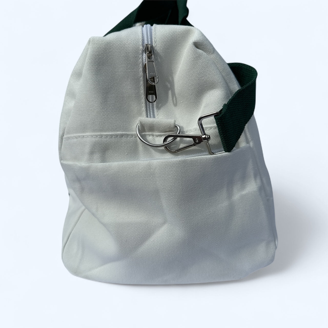 CANVAS COURT DUFFEL BAG - WHITE / DEEP GREEN