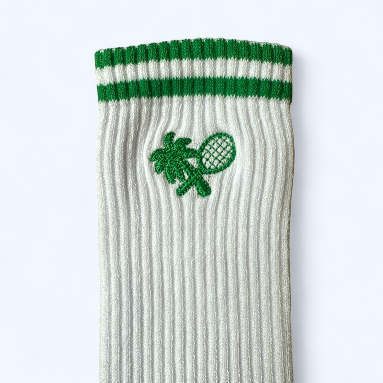VARSITY SOCKS (ONE PAIR) - WHITE / DEEP GREEN