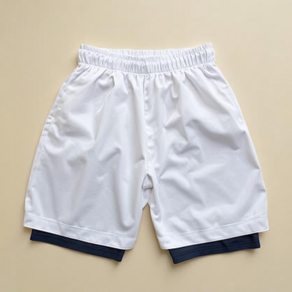 2 IN 1 PERFORMANCE MEN'S TEAM SHORTS - WHITE