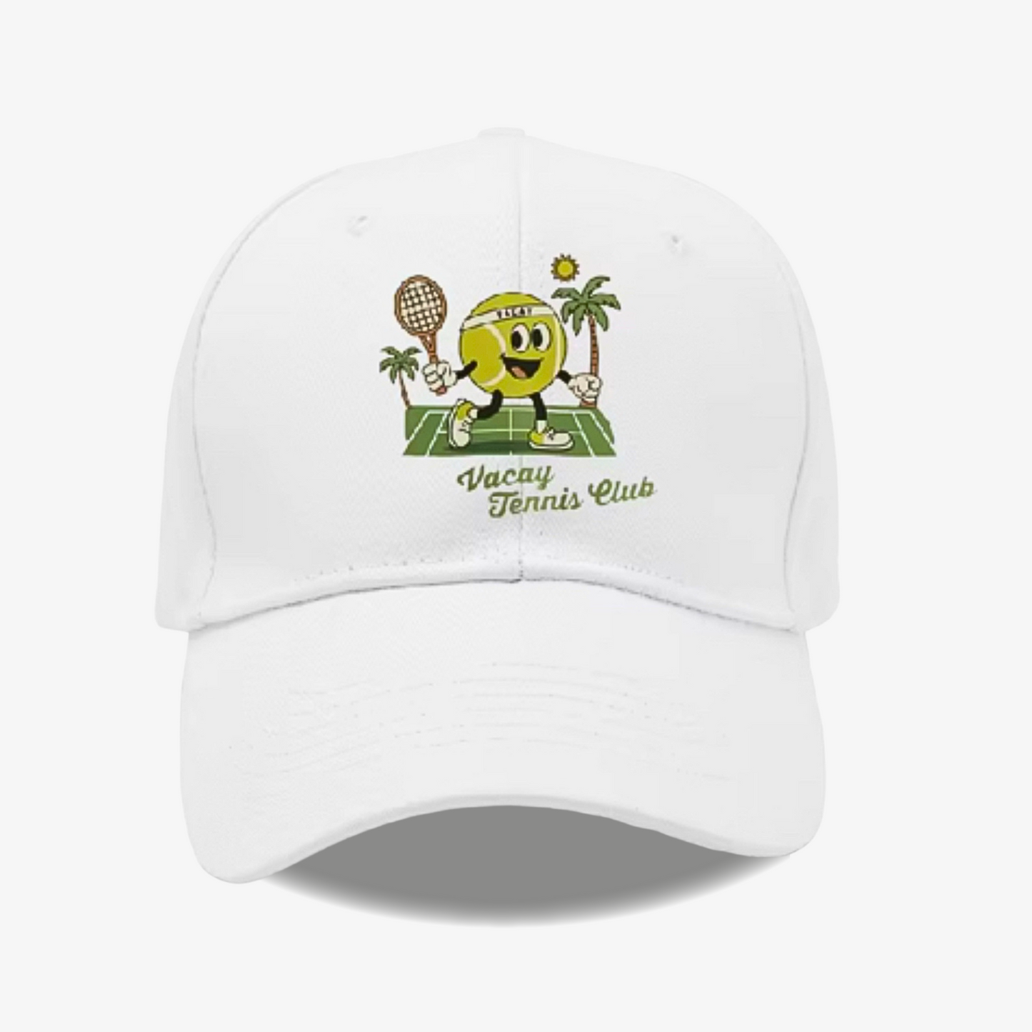 VACAY TIME KIDS TENNIS CAP - WHITE