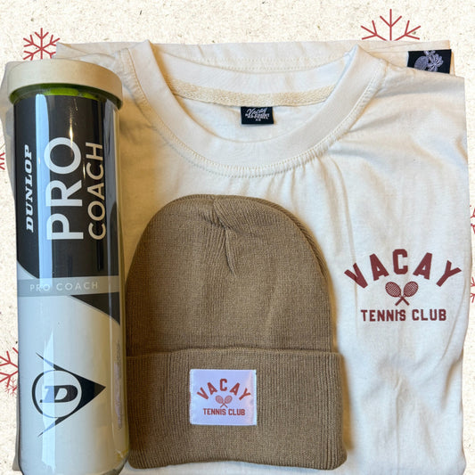 Tennis Gift Box with Tee, Beanie and 4 Balls