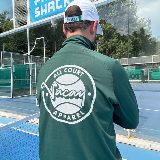 PERFORMANCE 1/4 ZIP ACE TOP - FOREST GREEN