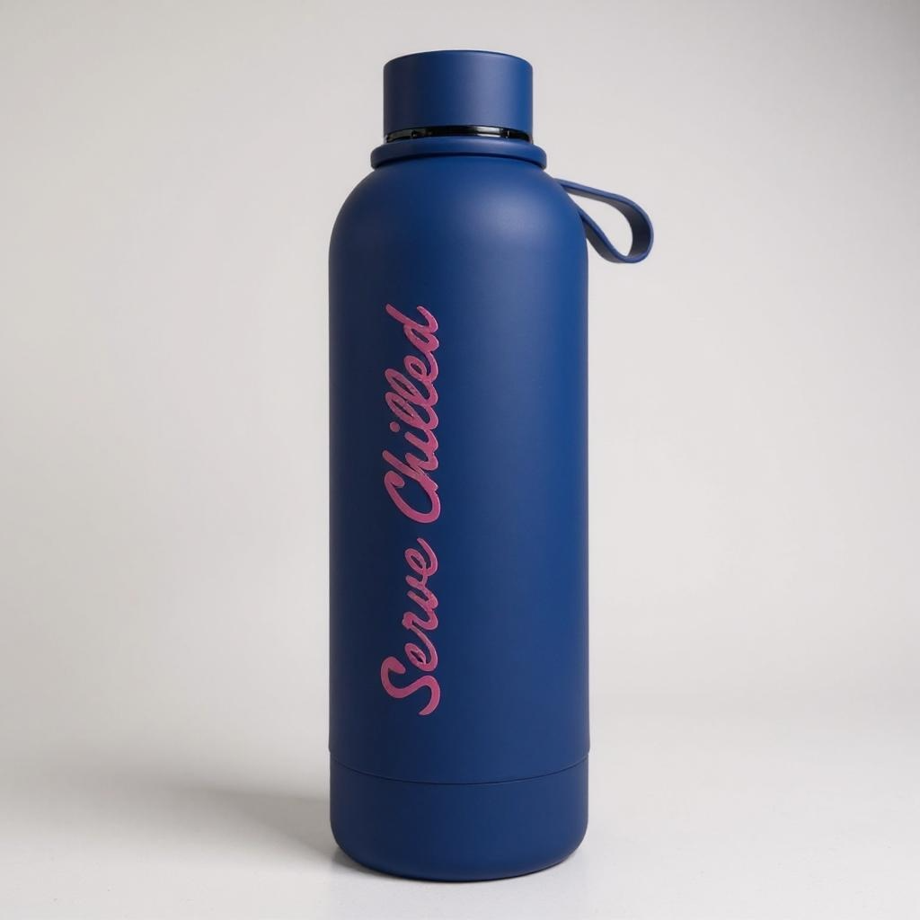 SERVE CHILLED WATER BOTTLE - NAVY/MAGENTA