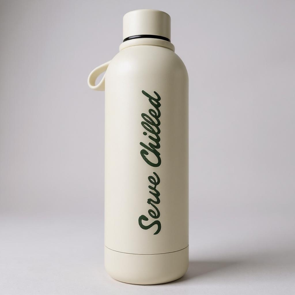 SERVED CHILLED WATER BOTTLE - WHITE/GREEN