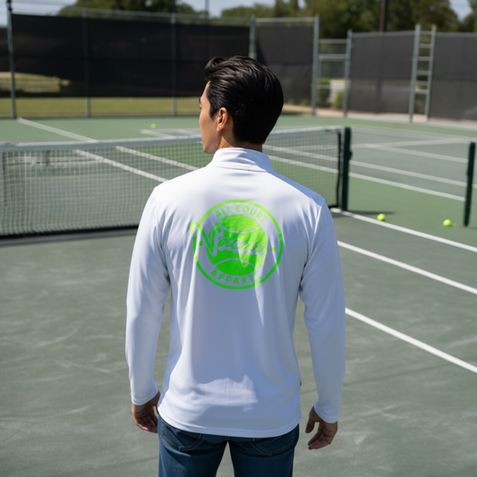 PERFORMANCE 1/4 ZIP ACE TOP - WHITE