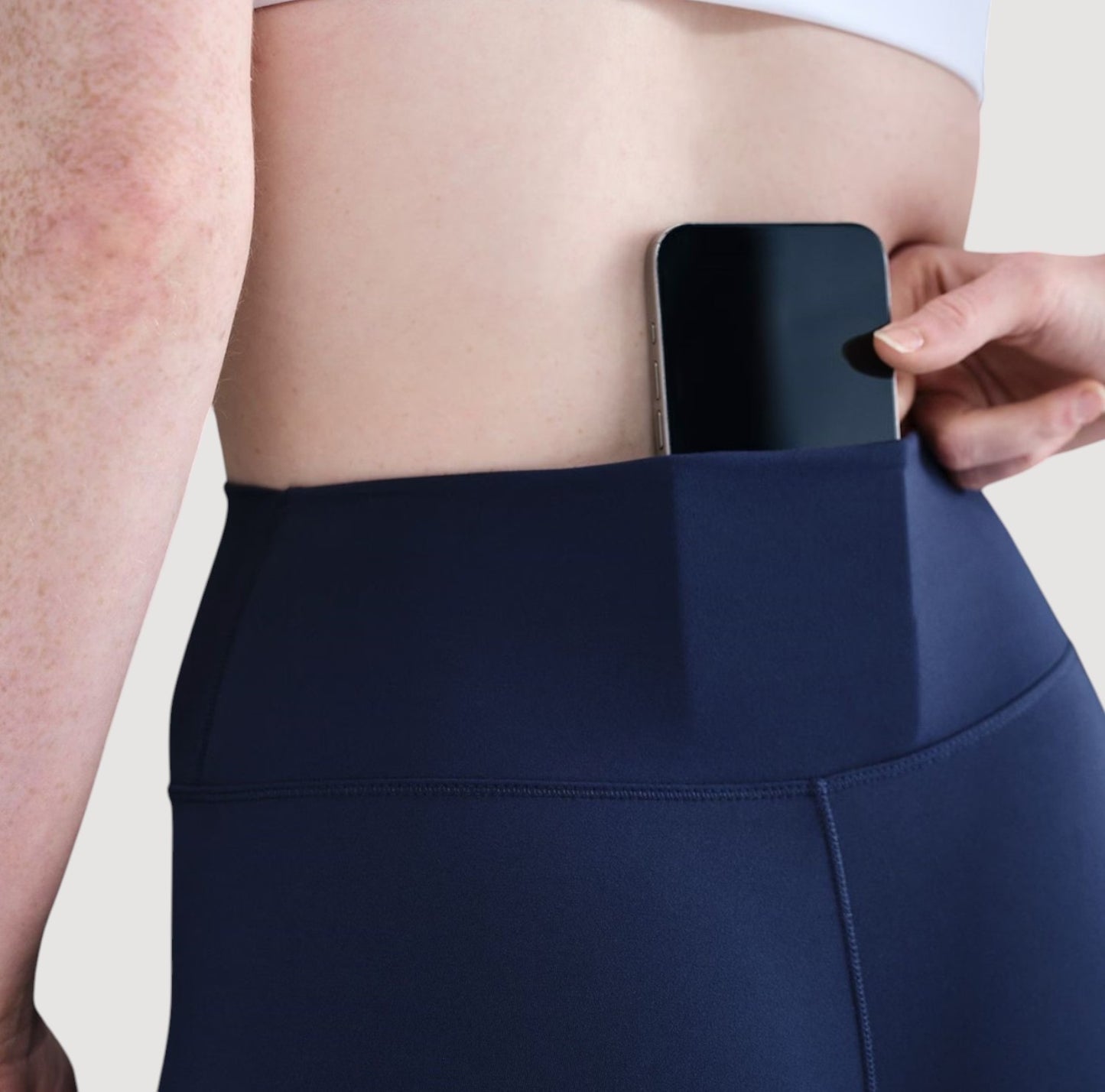 Women's High Rise Training Leggings 7/8 - Pure Black / Yellow