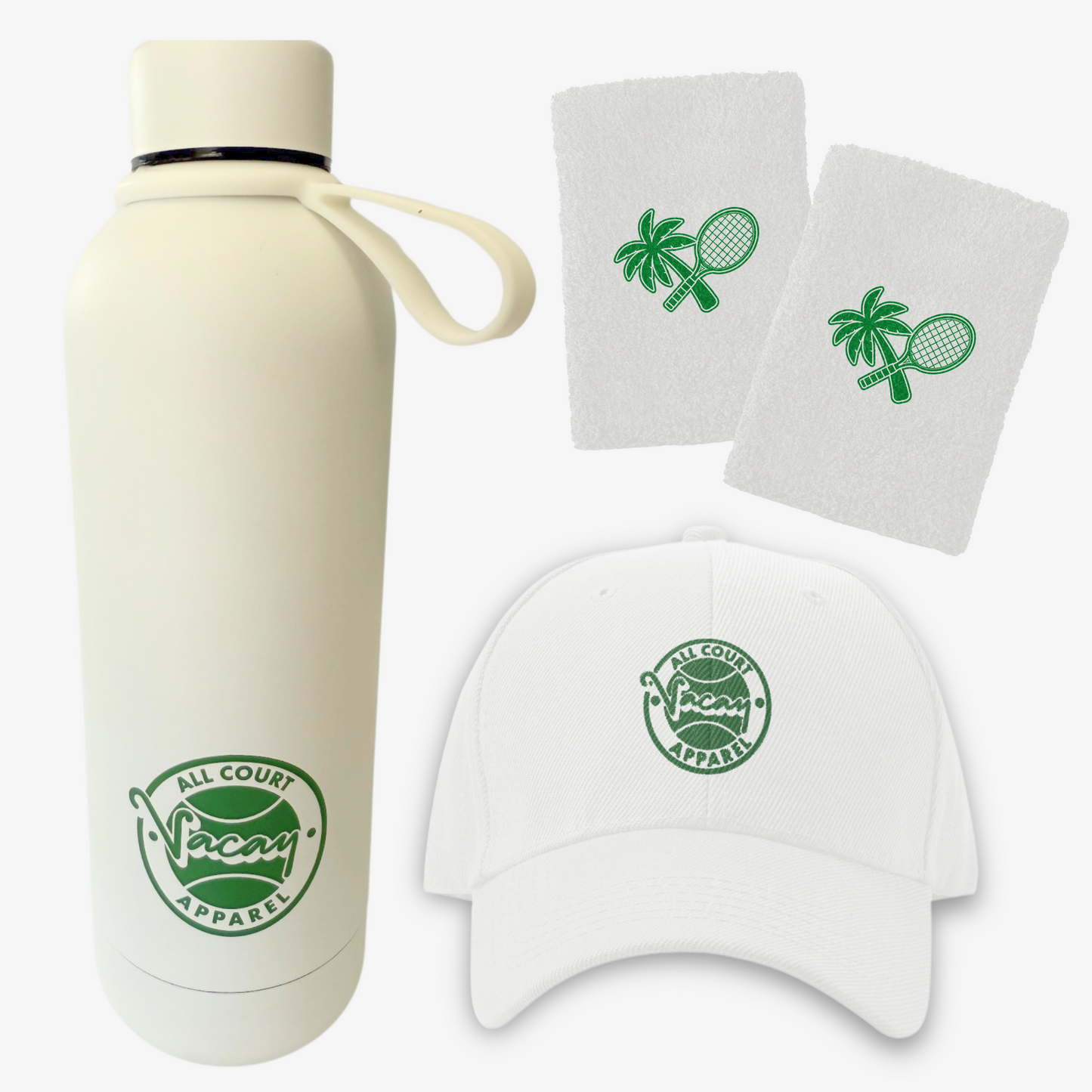 Vacay Sports Bundle: Performance Cap, 2x Wristband & Insulated Bottle *COMING SOON*