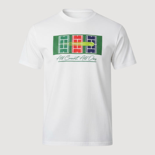 ALL COURT ALL DAY T-SHIRT - UNISEX - WHITE