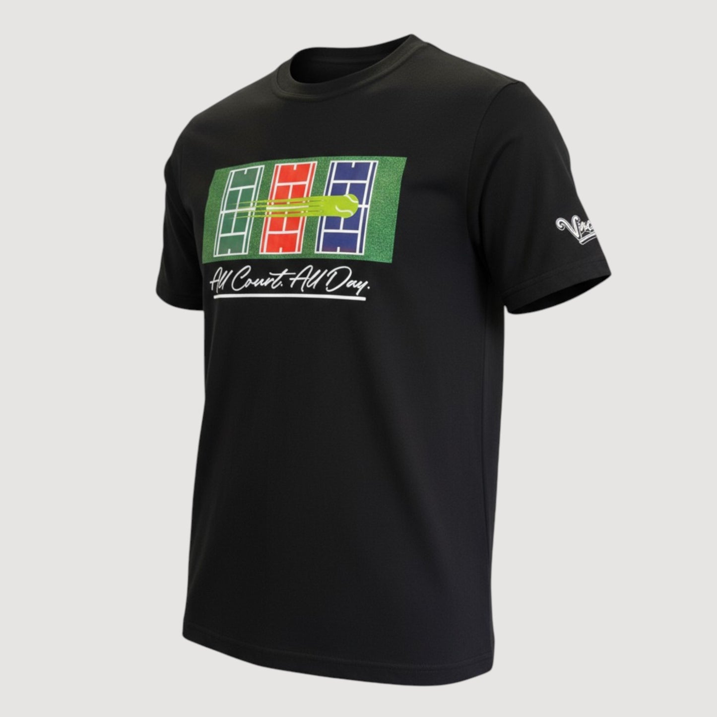 ALL COURT ALL DAY T-SHIRT - UNISEX - BLACK