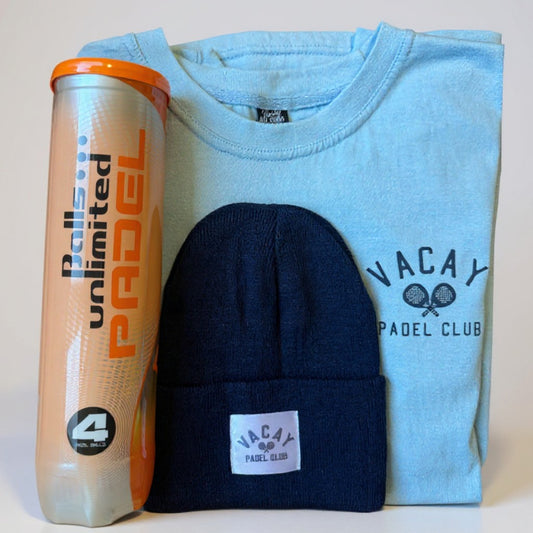 Padel Gift Box with Tee, Beanie and 4 x Premium Balls