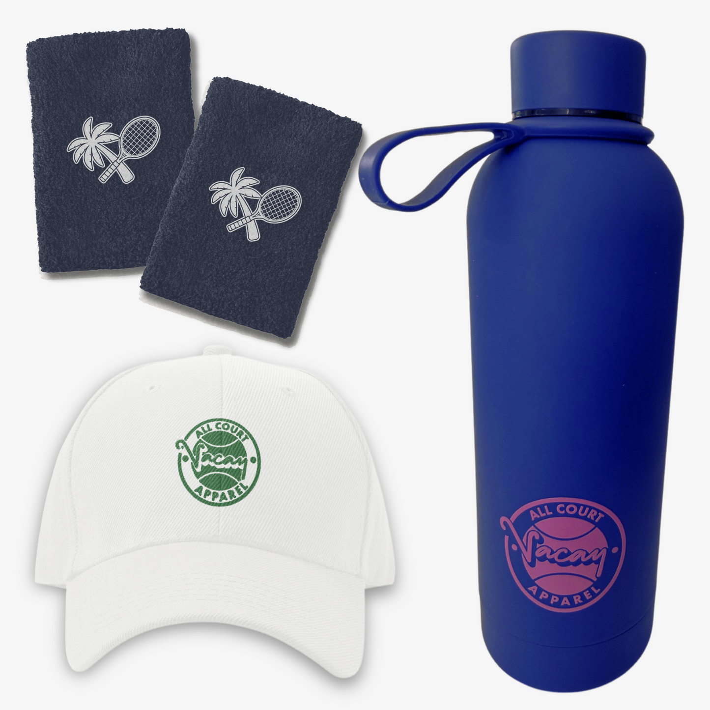 Vacay Sports Bundle: Performance Cap, 2x Wristband & Insulated Bottle *COMING SOON*